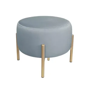 Pufa WILFRED BL VELVET szara/złota 133715 Pufa WILFRED BL VELVET szara/złota 133715